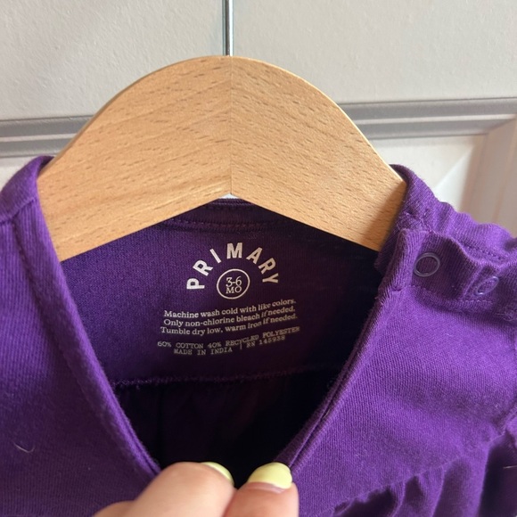 Primary Purple Long Sleeve Dress size 3-6 months - Picture 2 of 3